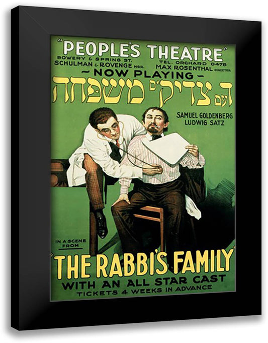 Rabbi's Family: Dem Tzadik's Mishpocha 16x22 Black Modern Wood Framed Art Print Poster