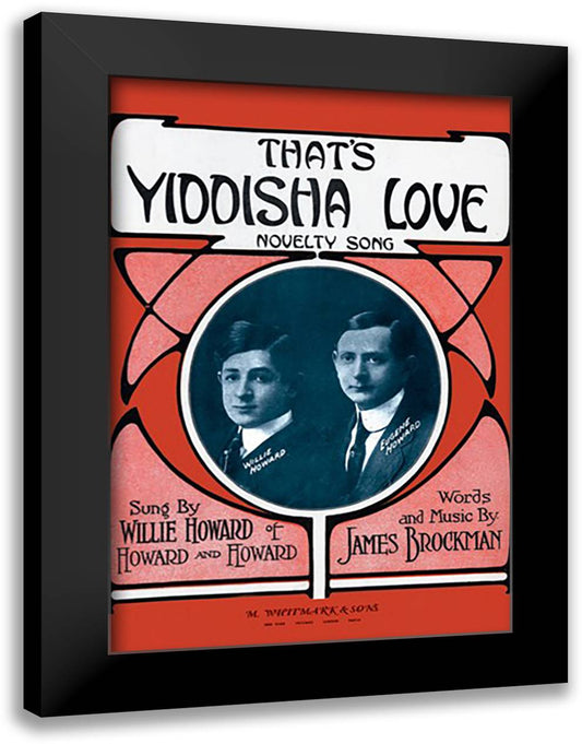 That's Yiddisha Love: Novelty Song 16x22 Black Modern Wood Framed Art Print Poster