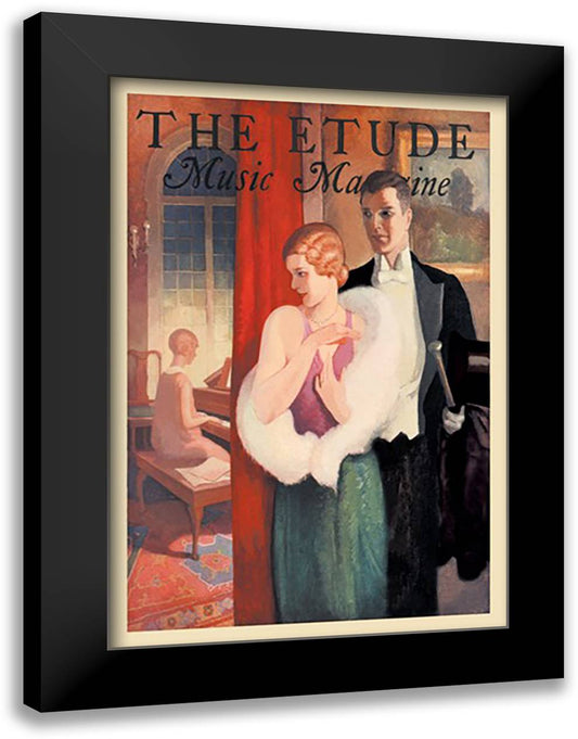 Etude Music Magazine 16x22 Black Modern Wood Framed Art Print Poster