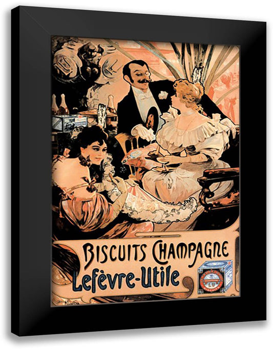 Biscuits Champagne 16x22 Black Modern Wood Framed Art Print Poster