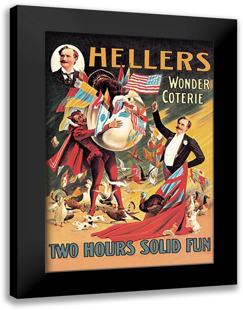Heller's Wonder Coterie 16x22 Black Modern Wood Framed Art Print Poster by Friedlander, Adolph