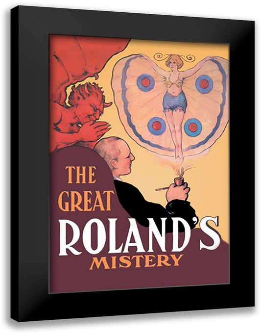Great Roland's Mystery 16x22 Black Modern Wood Framed Art Print Poster