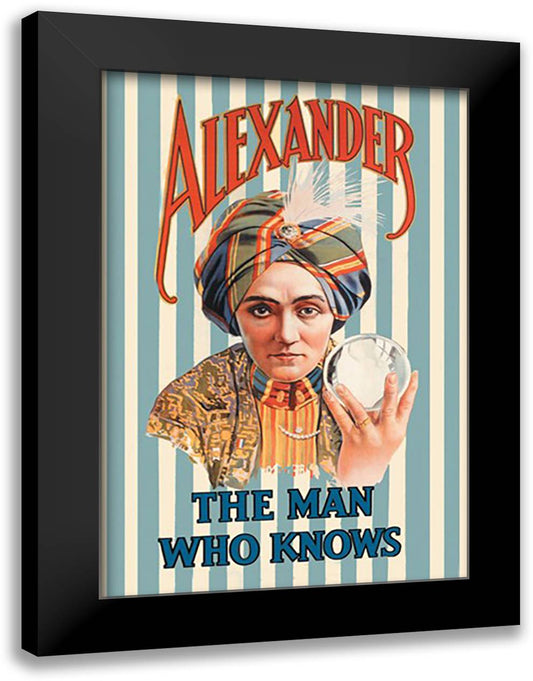 Alexander, The Man Who Knows 16x22 Black Modern Wood Framed Art Print Poster