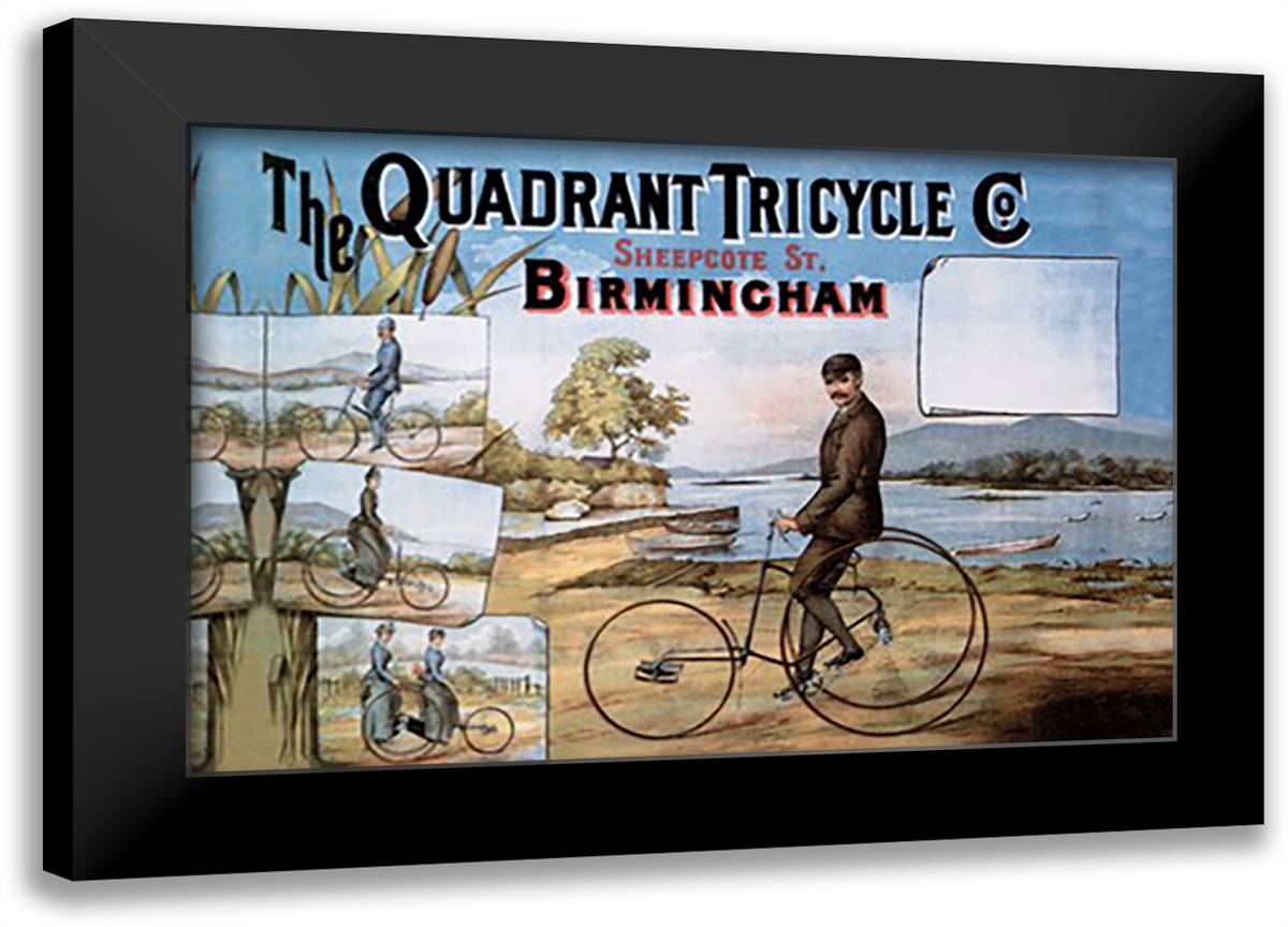 Quadrant Tricycle Company 22x16 Black Modern Wood Framed Art Print Poster