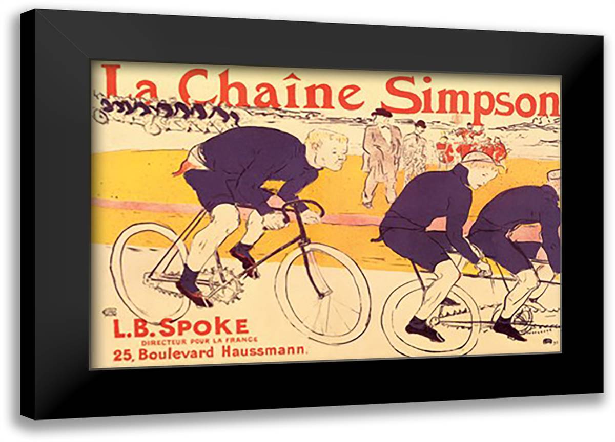 Chaine Simpson 22x16 Black Modern Wood Framed Art Print Poster by Toulouse-Lautrec, Henri de