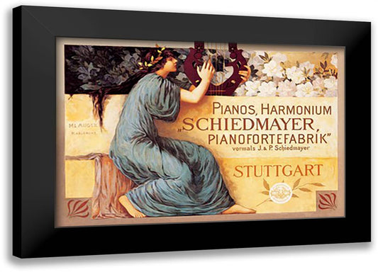 Schiedmayer Pianofortefabrik 22x16 Black Modern Wood Framed Art Print Poster