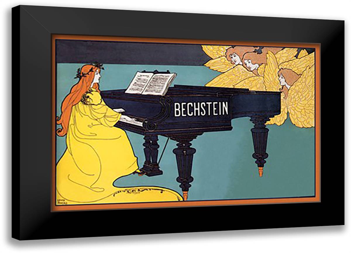 Bechstein - Hark the Angels 22x16 Black Modern Wood Framed Art Print Poster by Rhead, Louis