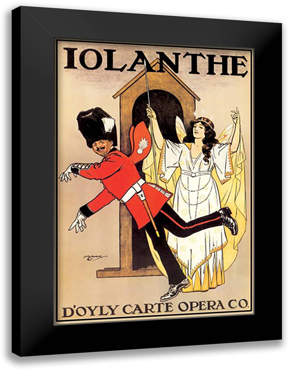 Iolanthe: D'Oyly Carte Opera Company 16x22 Black Modern Wood Framed Art Print Poster