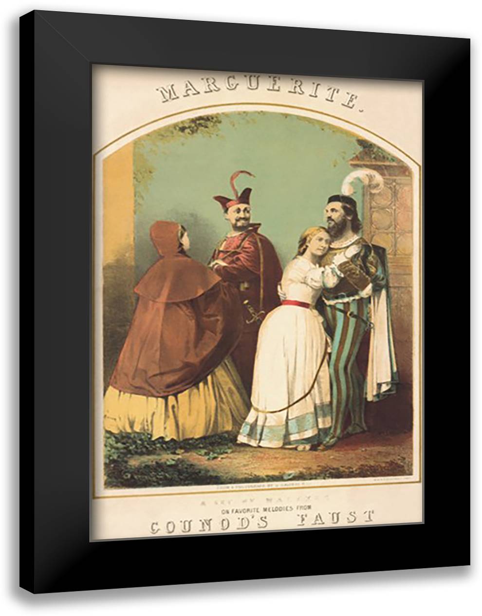 Marguerite: A Favorite Melody from Counod's Faust 16x22 Black Modern Wood Framed Art Print Poster