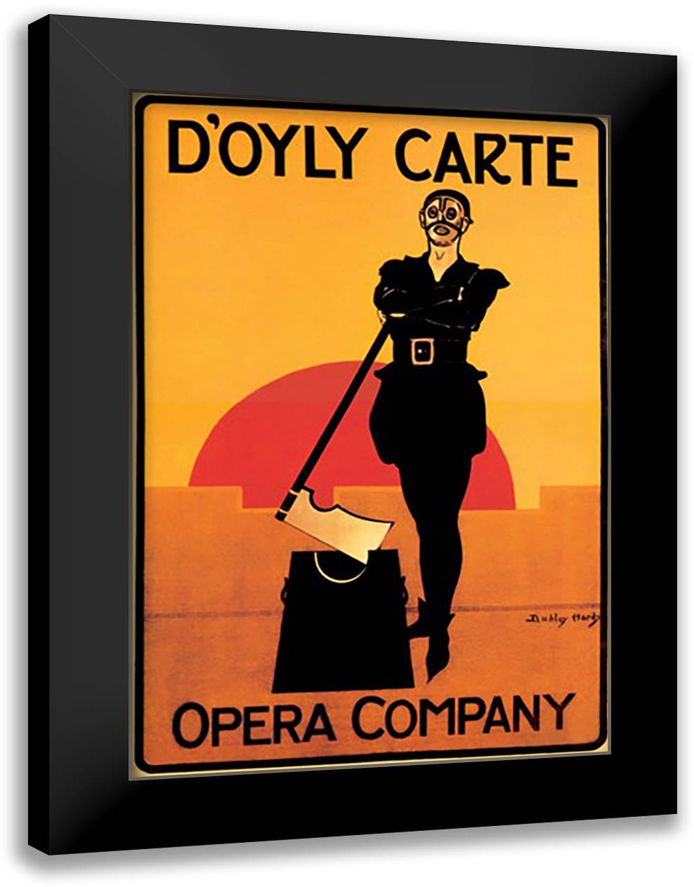 Executioner: D'Oyly Carte Opera Company 16x22 Black Modern Wood Framed Art Print Poster