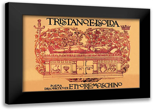 Tristano e Isolda 22x16 Black Modern Wood Framed Art Print Poster