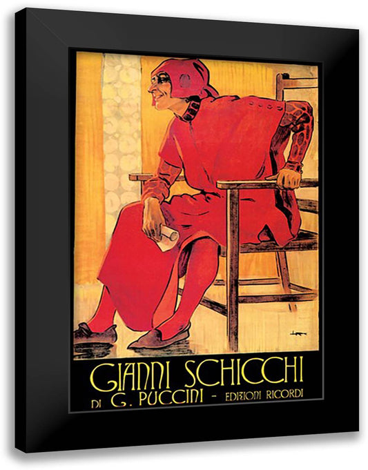 Gianni Schicchi 16x22 Black Modern Wood Framed Art Print Poster