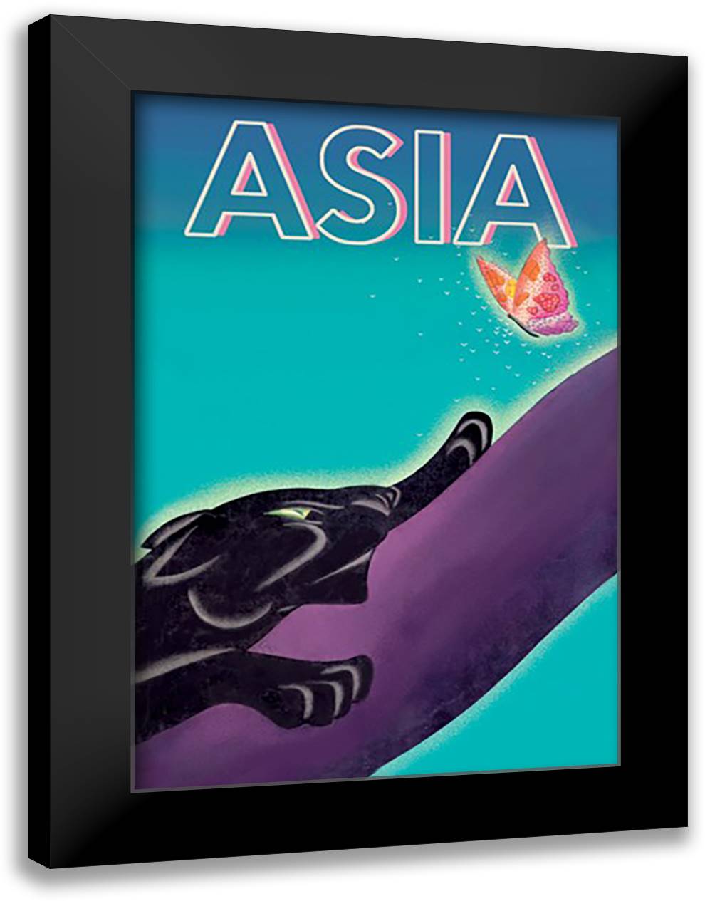 Asia Magazine: Bright Moment 16x22 Black Modern Wood Framed Art Print Poster by McIntosh, Frank