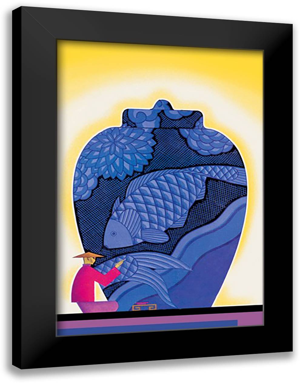 Asia Magazine: Craftsman 16x22 Black Modern Wood Framed Art Print Poster by McIntosh, Frank