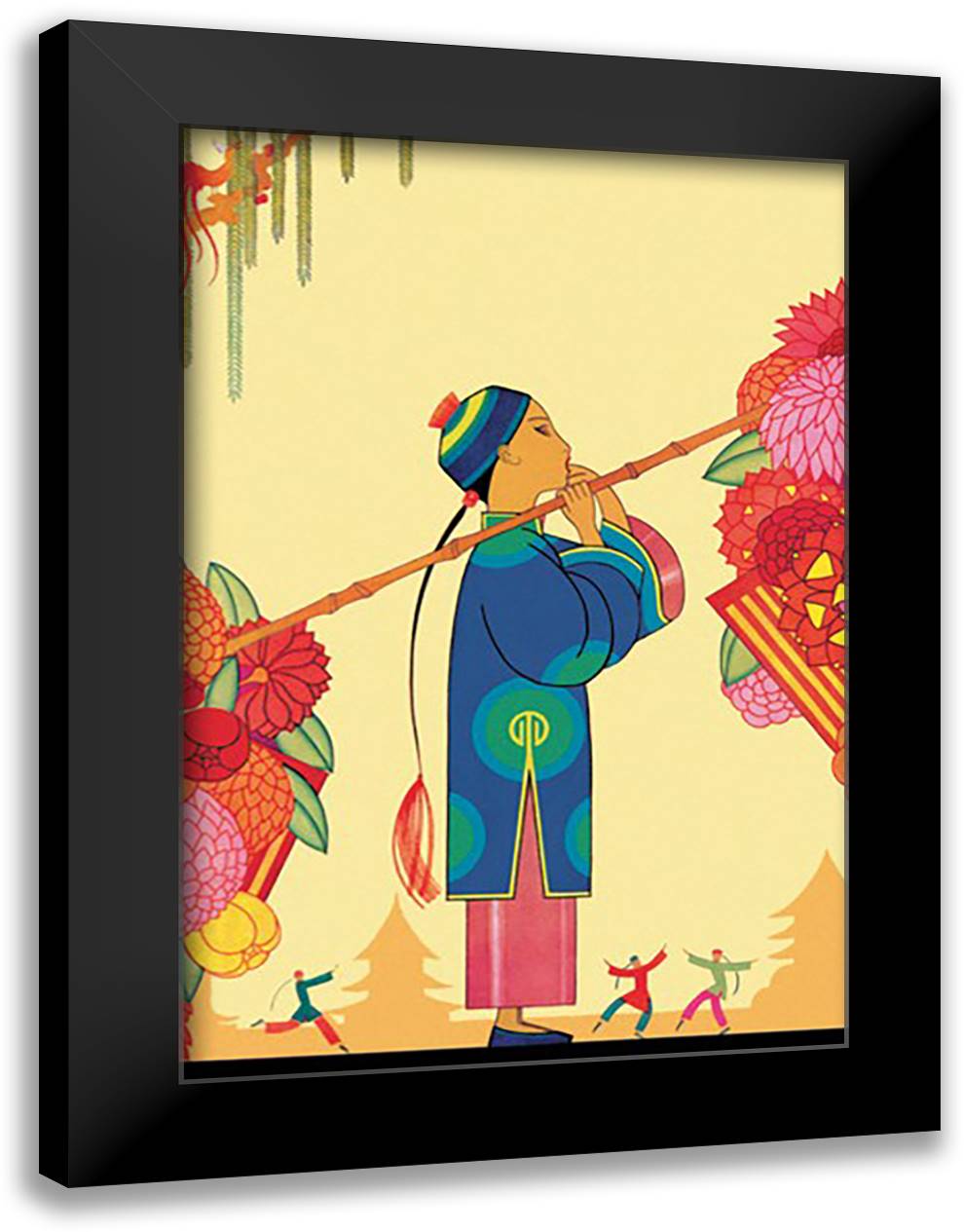 Asia Magazine: Chinese Fairy Tale 16x22 Black Modern Wood Framed Art Print Poster by McIntosh, Frank