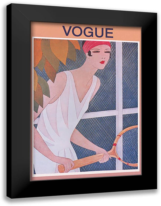 Fashions for Tennis 16x22 Black Modern Wood Framed Art Print Poster