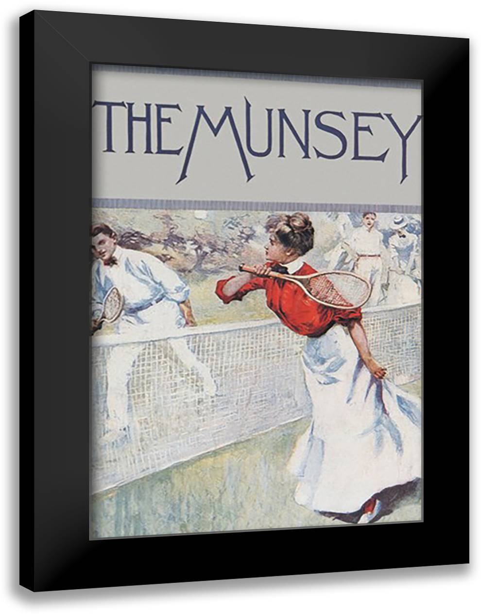 Munsey 16x22 Black Modern Wood Framed Art Print Poster