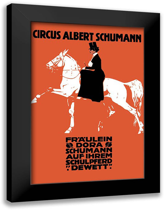 Circus Albert Schumann 16x22 Black Modern Wood Framed Art Print Poster