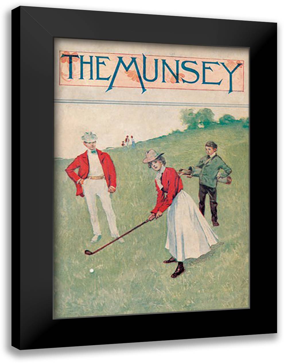 Munsey 16x22 Black Modern Wood Framed Art Print Poster