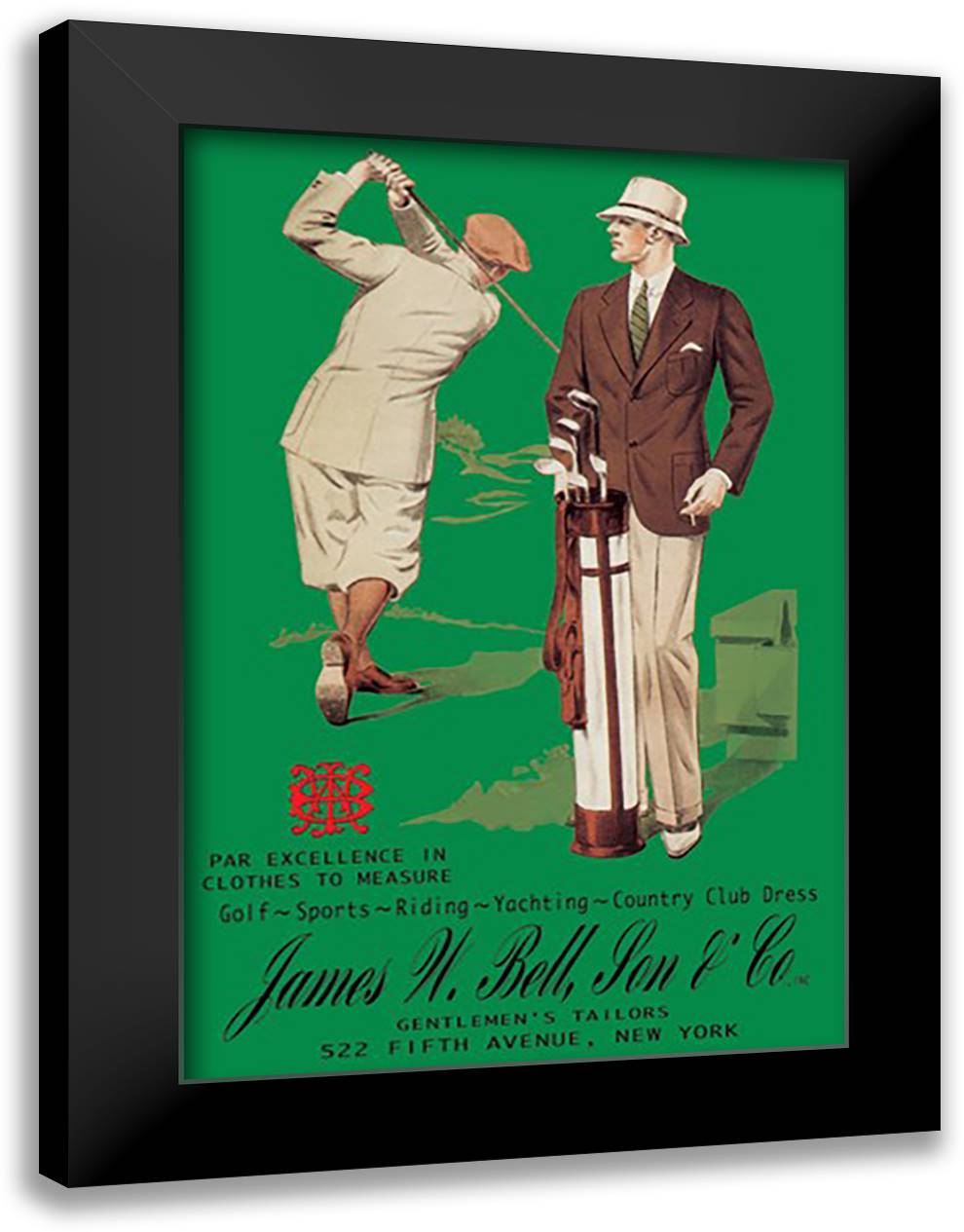 James W. Bell and Sons 16x22 Black Modern Wood Framed Art Print Poster