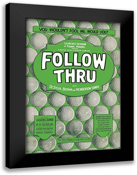 Follow Thru 16x22 Black Modern Wood Framed Art Print Poster