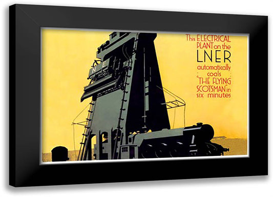 Automatic Coal in Six Minutes - "The Flying Scotsman" 22x16 Black Modern Wood Framed Art Print Poster