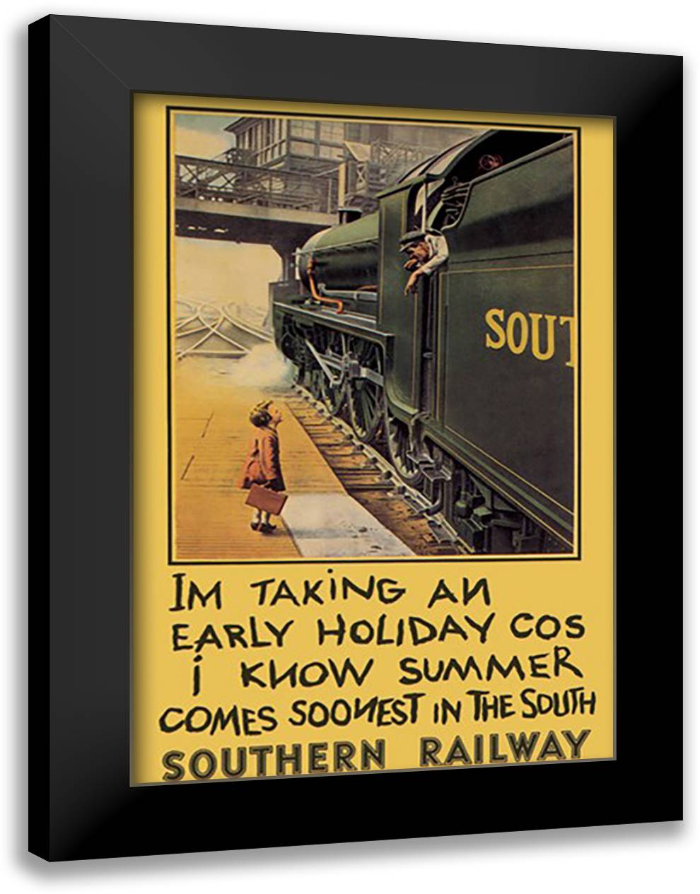 I'm Taking an Early Holiday 16x22 Black Modern Wood Framed Art Print Poster