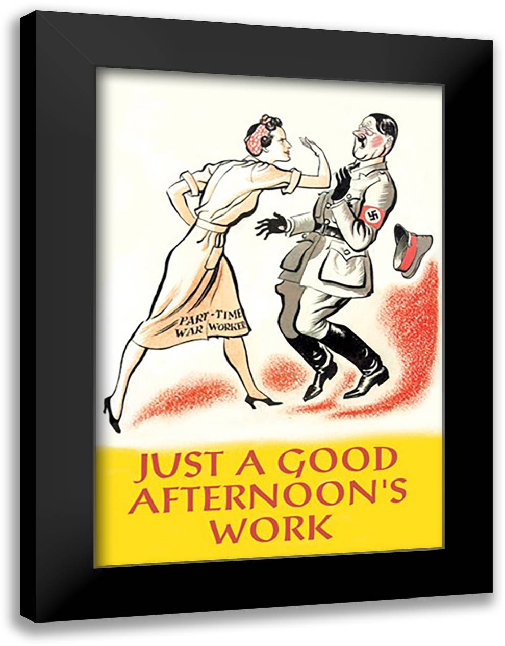 Just a Good Afternoon's Work 16x22 Black Modern Wood Framed Art Print Poster