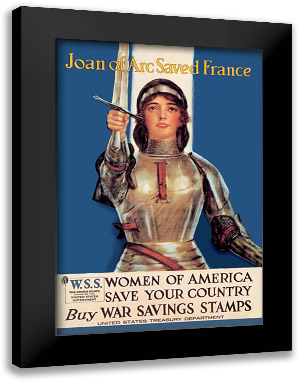 Women of America Save Your Country 16x22 Black Modern Wood Framed Art Print Poster by Coffin