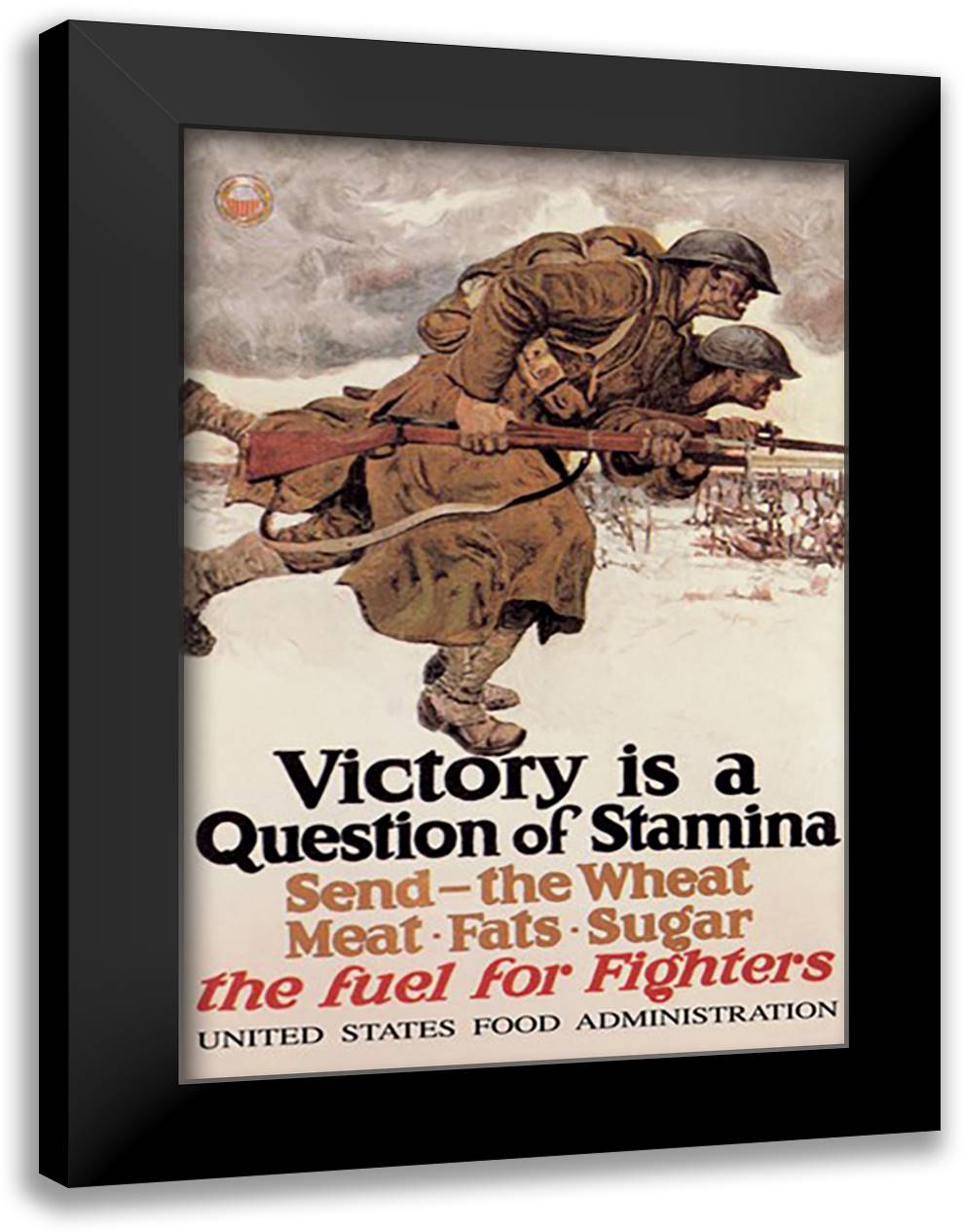 Victory is a Question of Stamina 16x22 Black Modern Wood Framed Art Print Poster by Dunn, Katherine