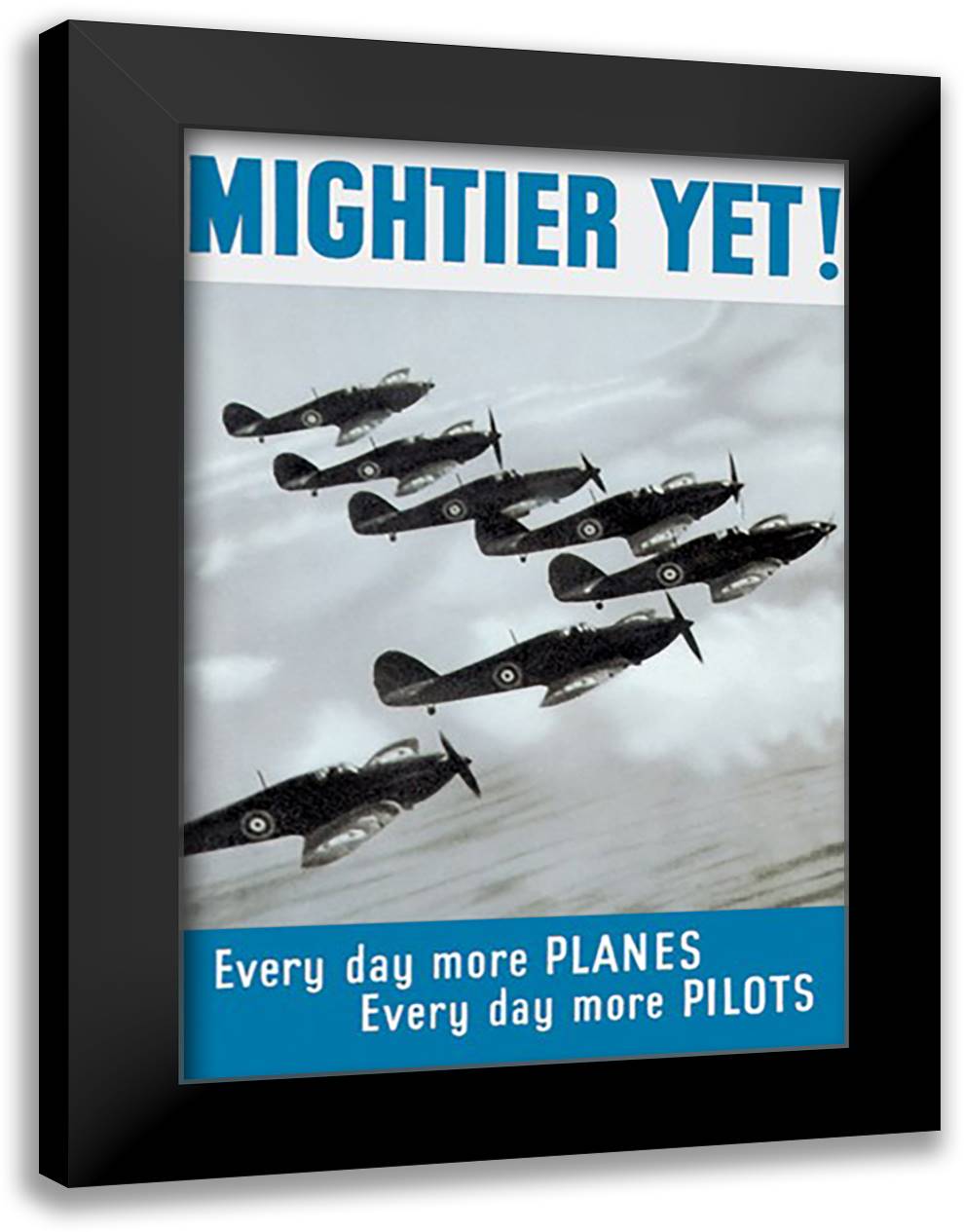 Mightier Yet! 16x22 Black Modern Wood Framed Art Print Poster