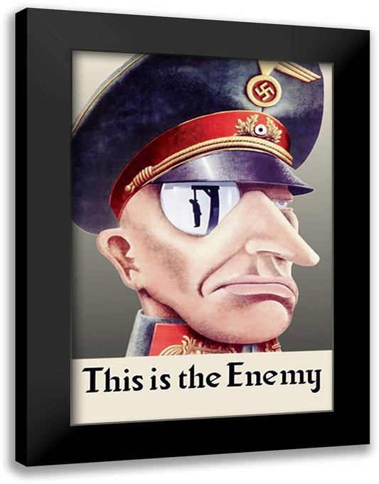 This Is the Enemy 16x22 Black Modern Wood Framed Art Print Poster