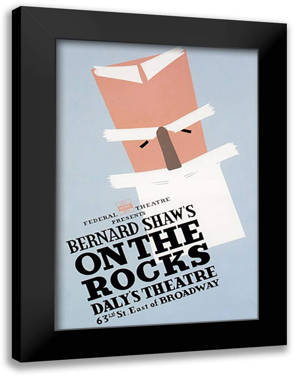 On the Rocks by Bernard Shaw 16x22 Black Modern Wood Framed Art Print Poster by Lassen, Ben