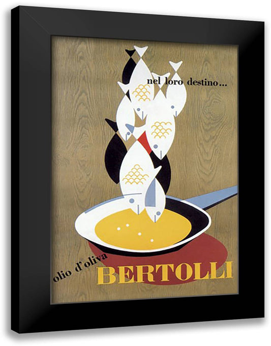 Bertolli Olive Oil 16x22 Black Modern Wood Framed Art Print Poster by Carboni, Erberto