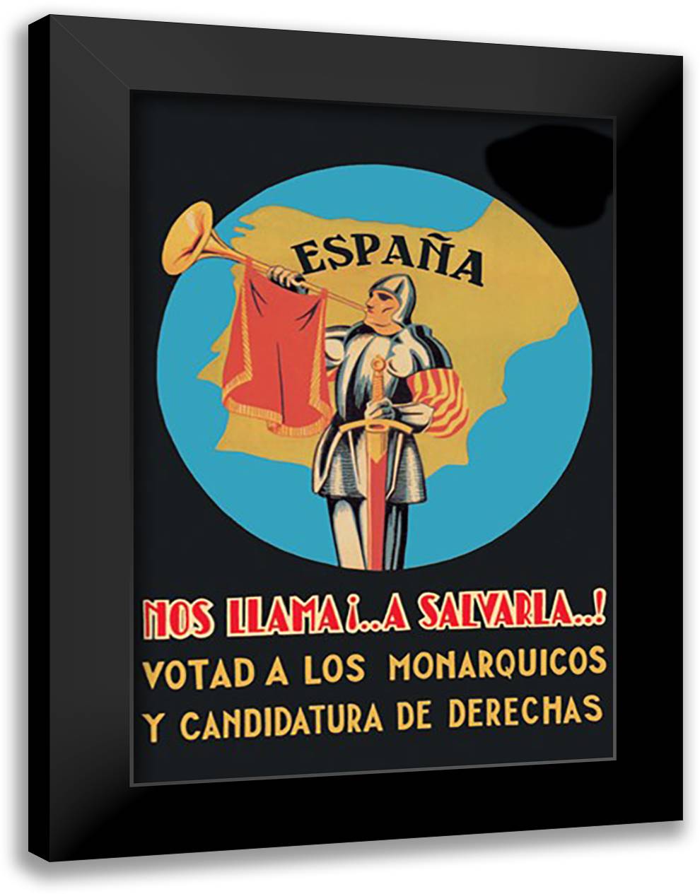 Nos Llama 16x22 Black Modern Wood Framed Art Print Poster