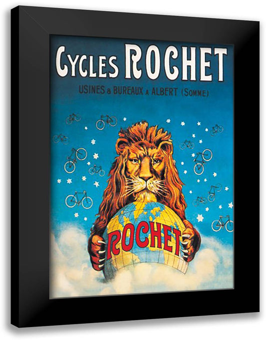 Cycles Rochet 16x22 Black Modern Wood Framed Art Print Poster