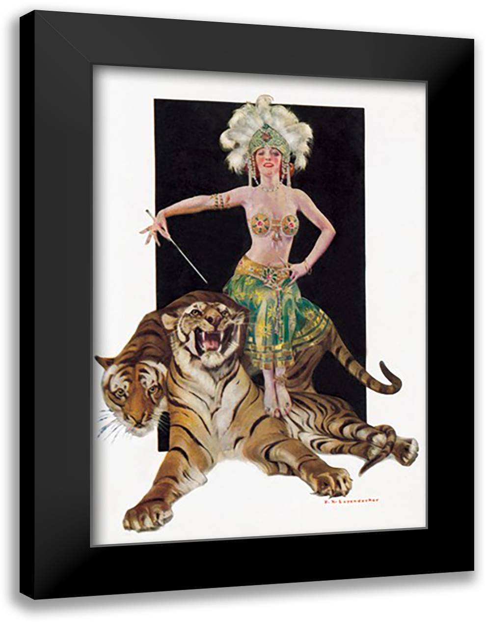 Relativity 16x22 Black Modern Wood Framed Art Print Poster by Leyendecker