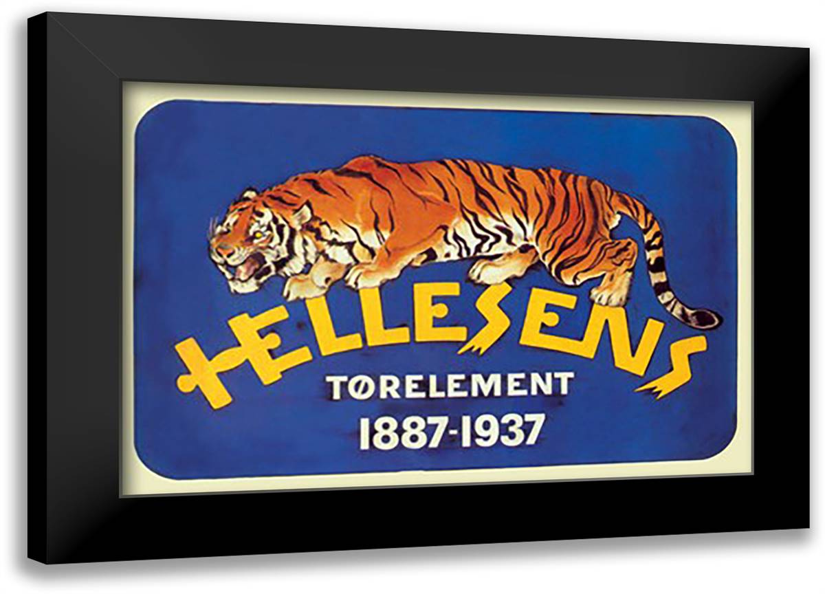 Hellesens Torelment 22x16 Black Modern Wood Framed Art Print Poster by Petersen, Gunnar Biilmann