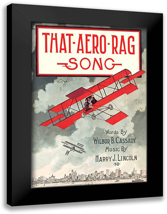 That Aero Rag Song 16x22 Black Modern Wood Framed Art Print Poster