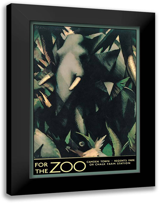 For the Zoo 16x22 Black Modern Wood Framed Art Print Poster