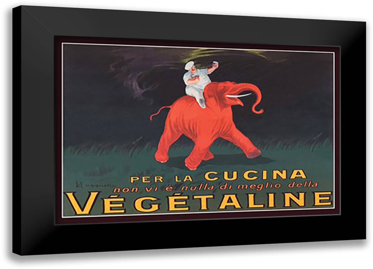 Vegetaline - Per la Cucina 22x16 Black Modern Wood Framed Art Print Poster