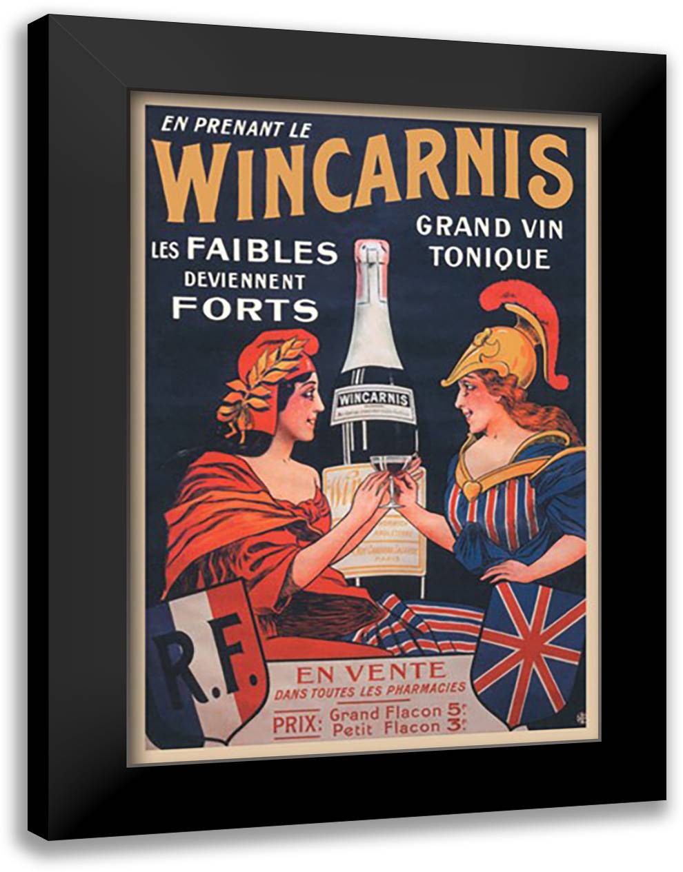 Wincarnis 16x22 Black Modern Wood Framed Art Print Poster