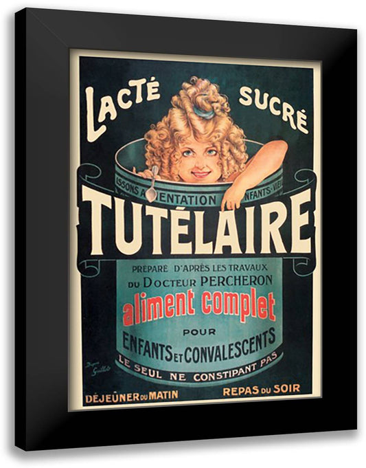 Tutelaire 16x22 Black Modern Wood Framed Art Print Poster