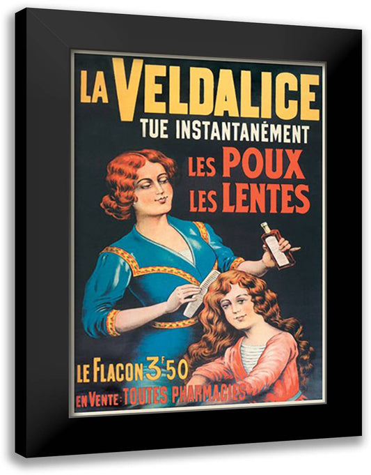 Veldalice 16x22 Black Modern Wood Framed Art Print Poster