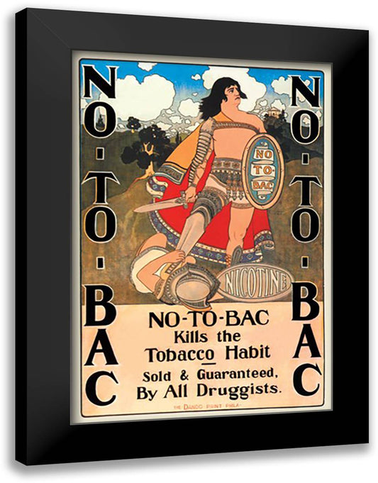 No-To-Bac 16x22 Black Modern Wood Framed Art Print Poster by Parrish, Maxfield