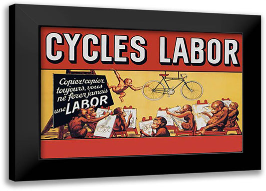 Cycles Labor - Art Class 22x16 Black Modern Wood Framed Art Print Poster