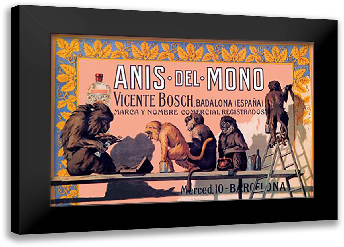 Anis del Mono 22x16 Black Modern Wood Framed Art Print Poster