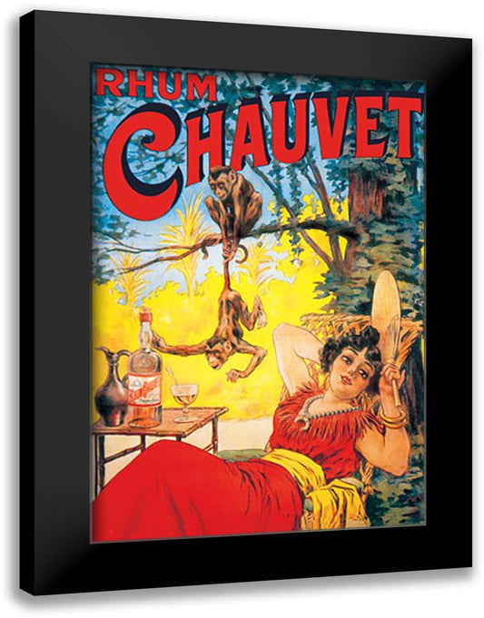 Rhum Chauvet 16x22 Black Modern Wood Framed Art Print Poster