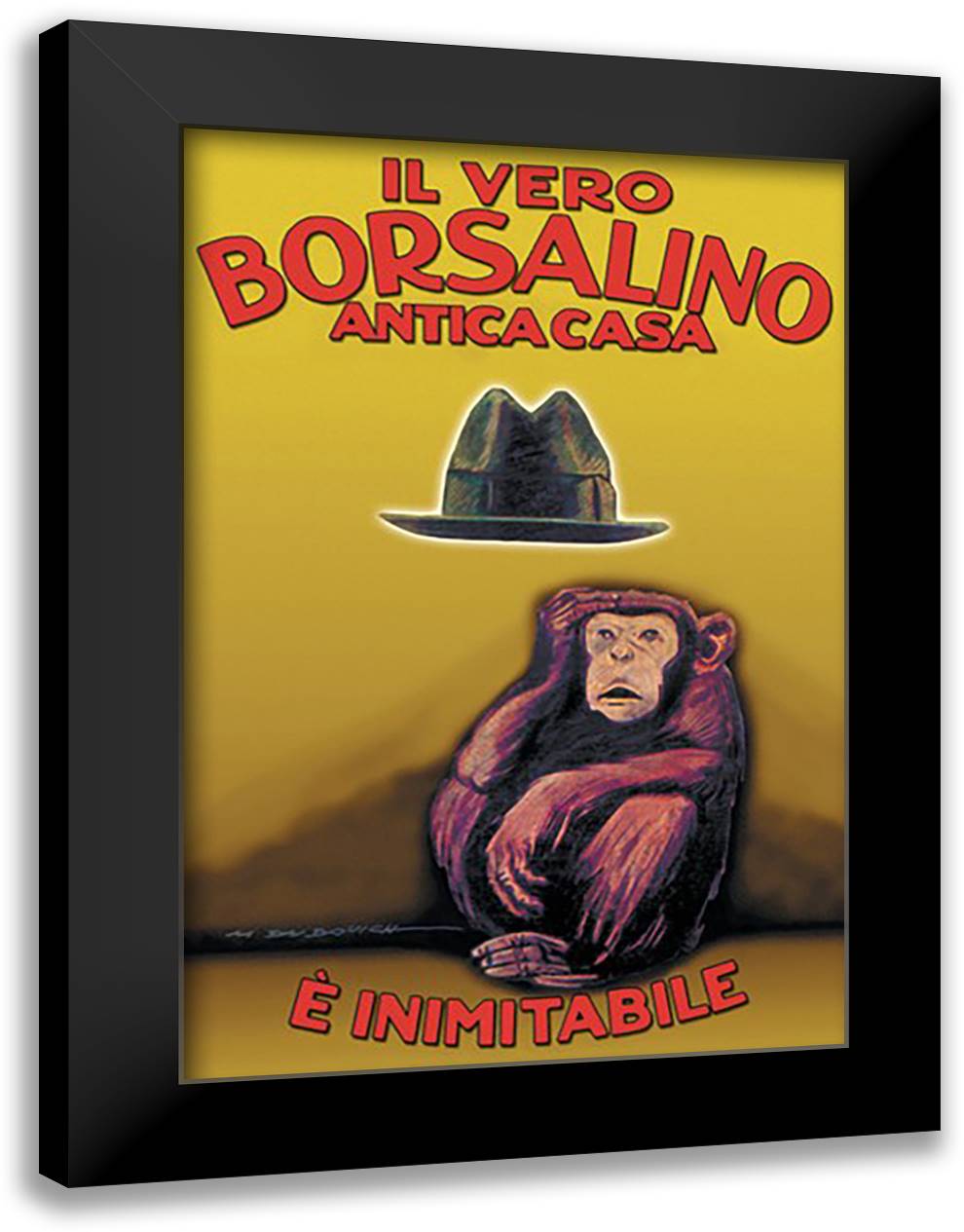 Il Vero Bosalino Antica Casa 16x22 Black Modern Wood Framed Art Print Poster