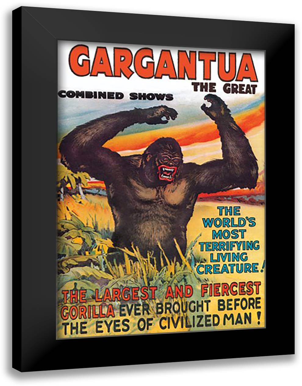 Gargartua the Great 16x22 Black Modern Wood Framed Art Print Poster